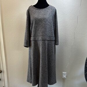 Talbots Gray Long Sleeve Women's 14W Dress - NWT